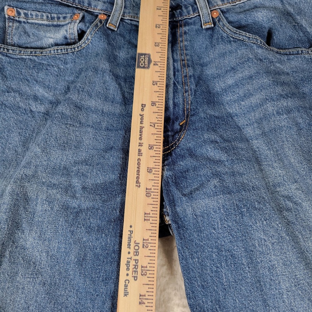 Levi's 505 Regular Fit Jeans Mens 34x30 Blue Medium Wash Straight Leg 00505-2959 - Picture 7 of 15